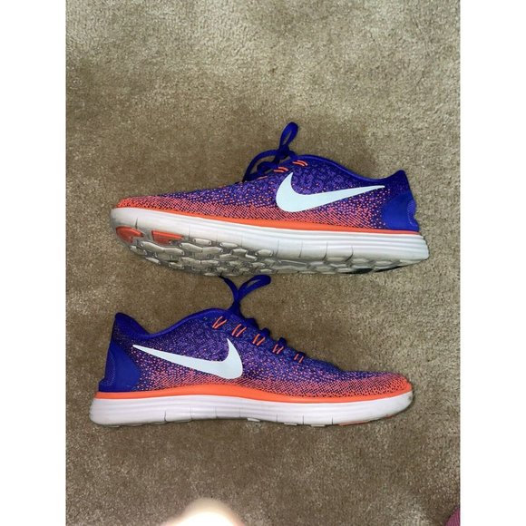 Nike Free RN Distance Men's Running Shoes Size 12 827115-402 Purple/Orange EUC - Picture 2 of 4